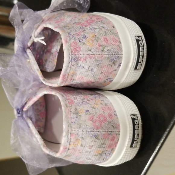 💕LOVESHACKFANCY x SUPERGA💕 Classic Sneaker ~ Lavender Blooms Floral US 8.5 NWT - Picture 12 of 16